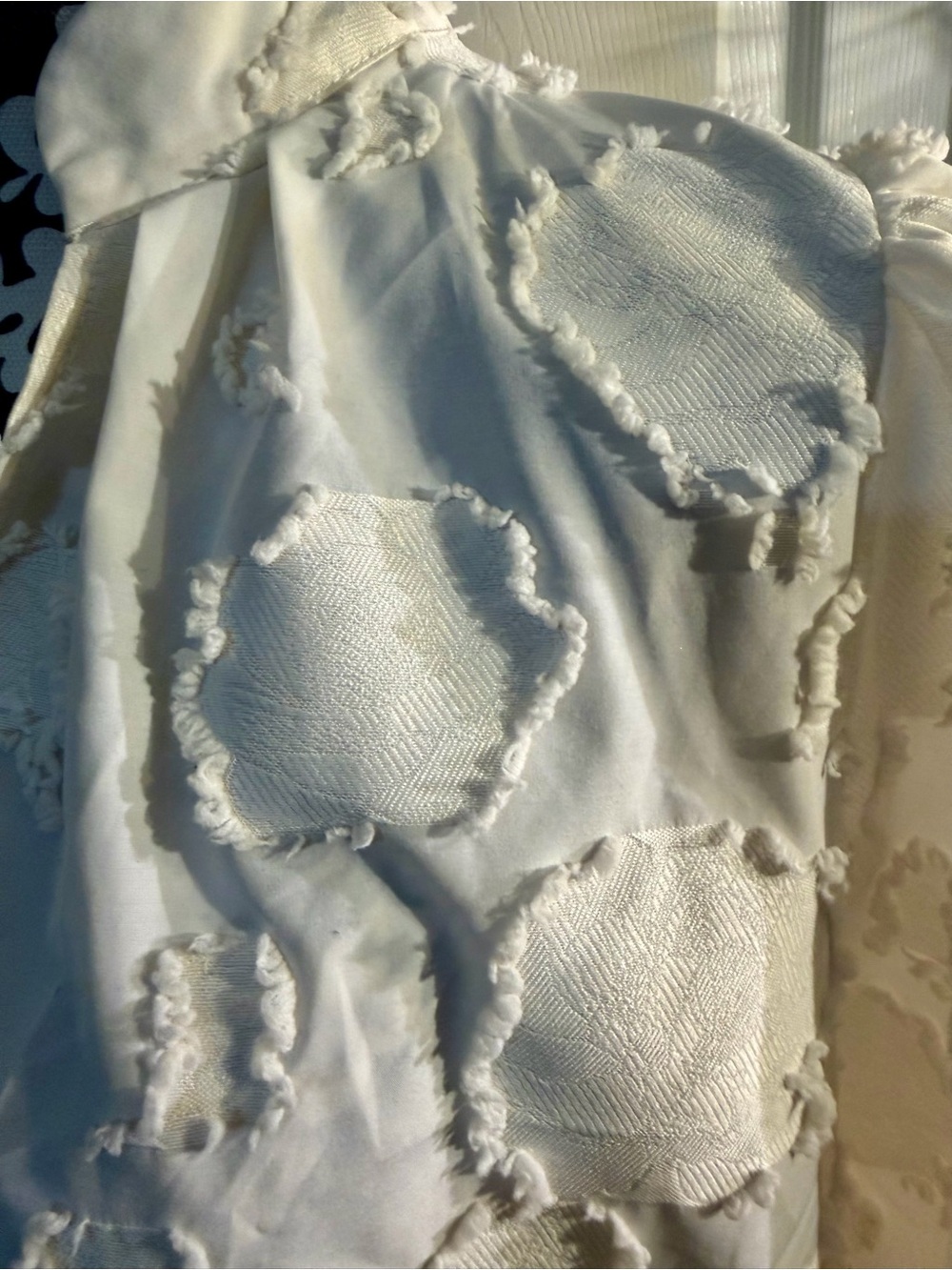 H&M Cream Textured Ruffle Tunic - Picture 4 of 5